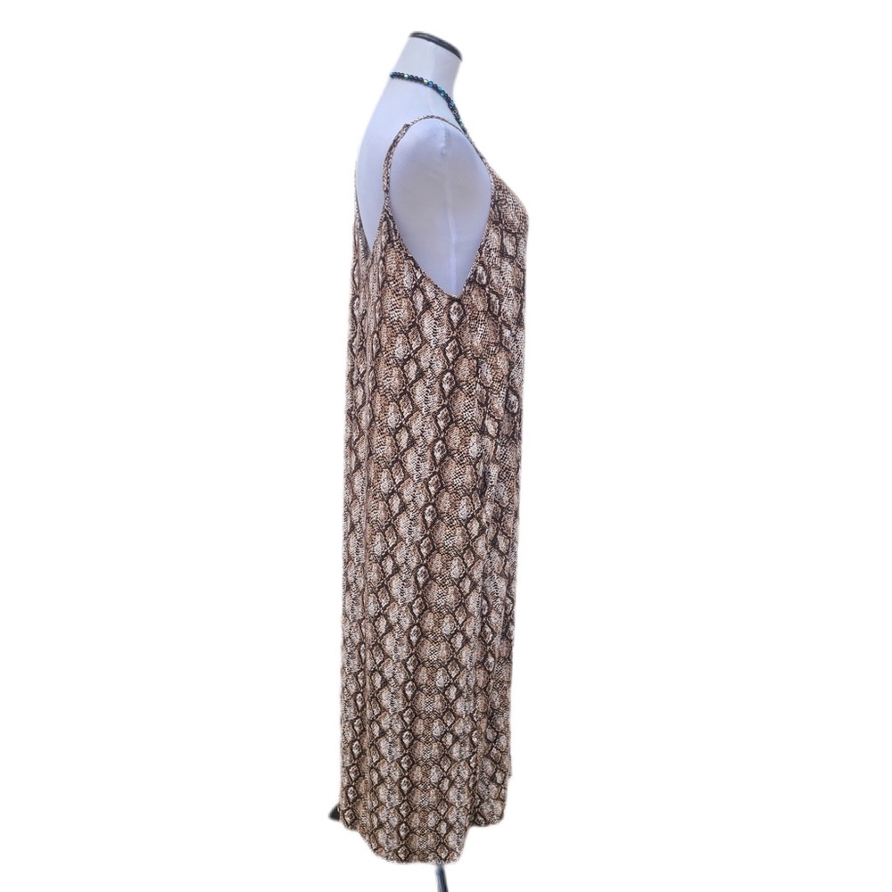 LAST ONE Python Print Cami Maxi Dress with Pockets - Picture 6 of 8